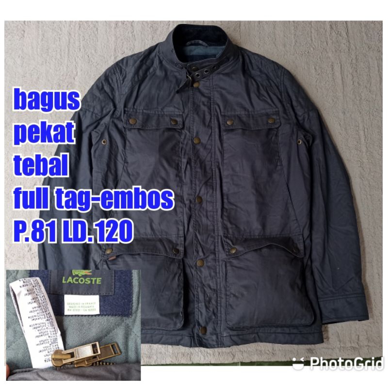 jaket work kerja casual parka army military Lacoste
