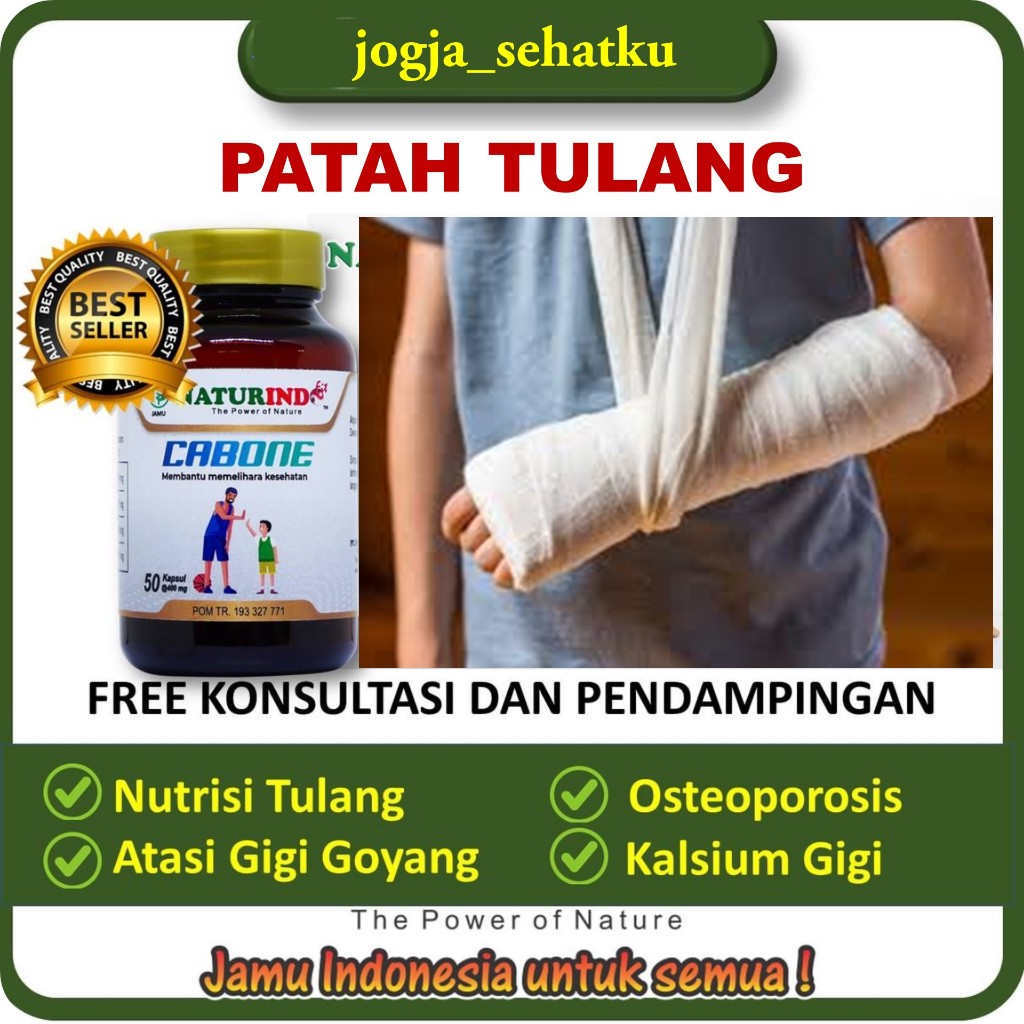 Obat Kalsium Tulang Patah Retak Cabone Naturindo