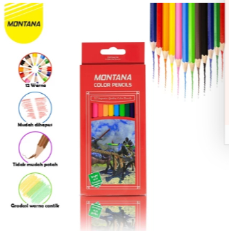 

ATK Color Pencil / Pensil Warna Montana TH-750 / 12 Warna