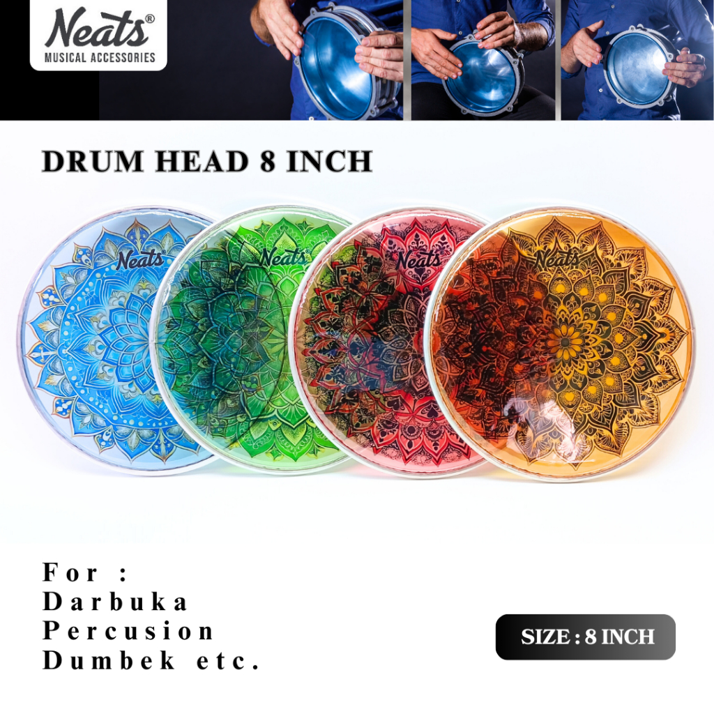 MIKA DARBUKA DRUM HEAD BAHAN IMPORT 8 INCH   / MIKA DARBUKA 8 INCH - MIKA DRUM HEAD  DARBUKA 8 INCH