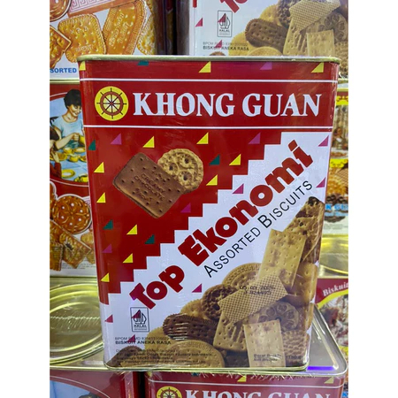 

KHONG GUAN TOP EKONOMI BISCUIT ASSORTED PER 1PCS / 1 KALENG 1150GRAM