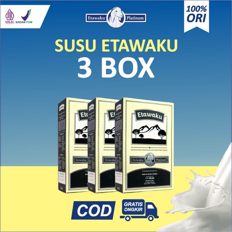 

ETAWAKU PLATINUM PAKET 3 BOX SUSU ETAWA MENJAGA PERNAPASAN DAN TULANG