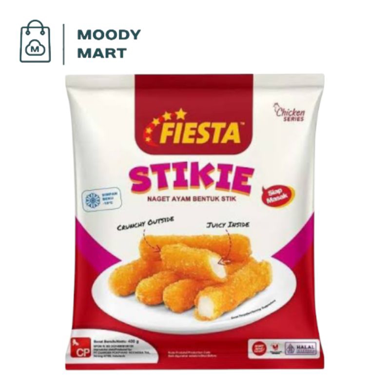 

Fiesta Chicken Nugget Stike 400gr / Fiesta Naget Ayam Bentuk Stik 400gr