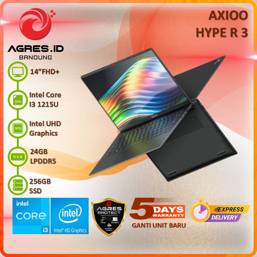 AXIOO HYPE R 3 I3 1215U 24GB 256GB 14" FHD+ OLED