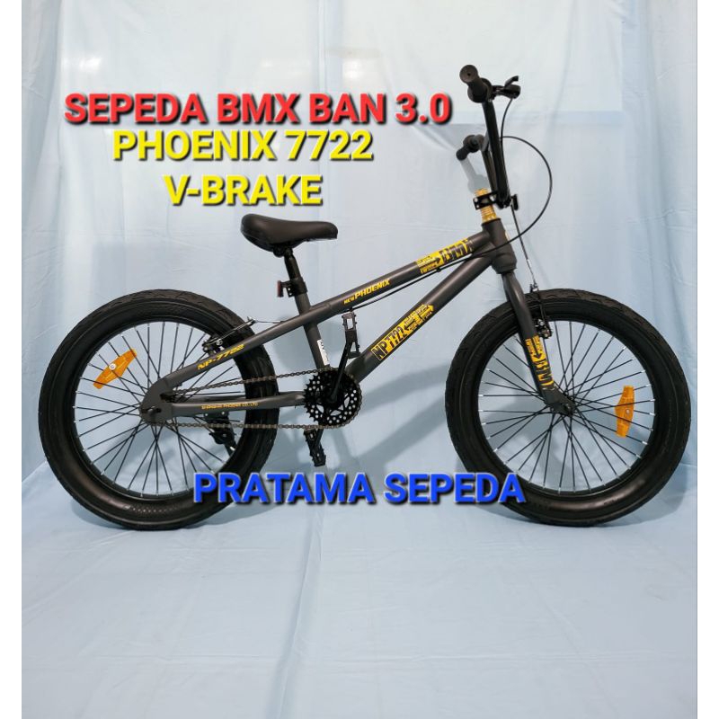 Sepeda Anak Laki Laki 20 Inch New Phoenix BMX 7722 Ban Jumbo 3.0 Rem Vbrake