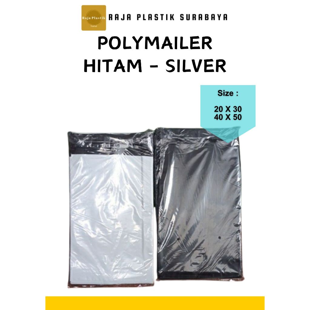 

Plastik Packing POLYMAILER | Plastik Online | Polymailer Premium | Polymailer Lem Permanent I Hitam I Silver I