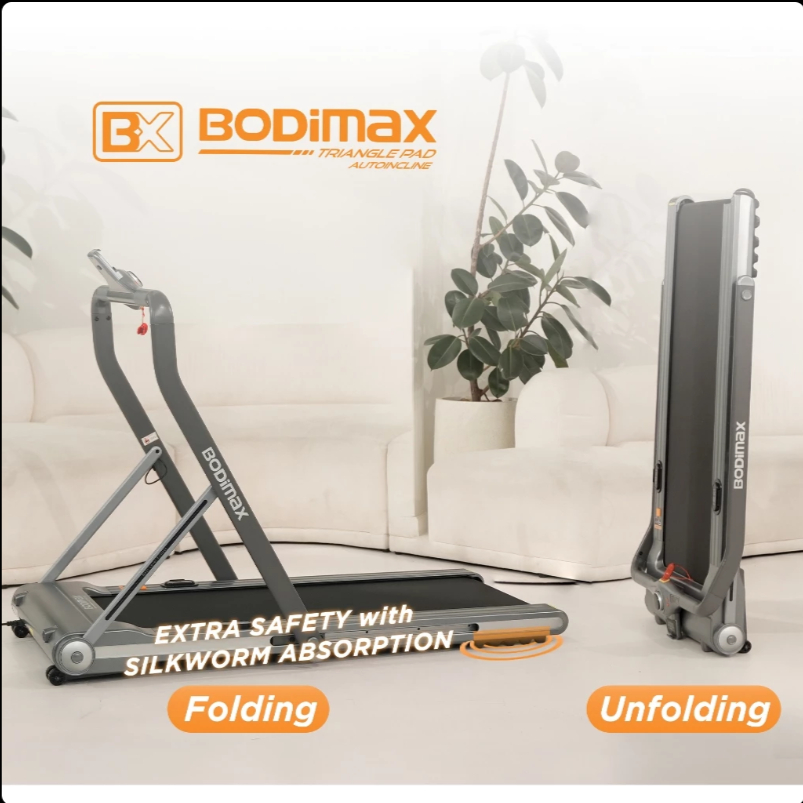 BODIMAX TRIANGLE PAD AUTO INCLINE | Running machine | Alat fitness | Treadmil Alat Olahraga Fitness