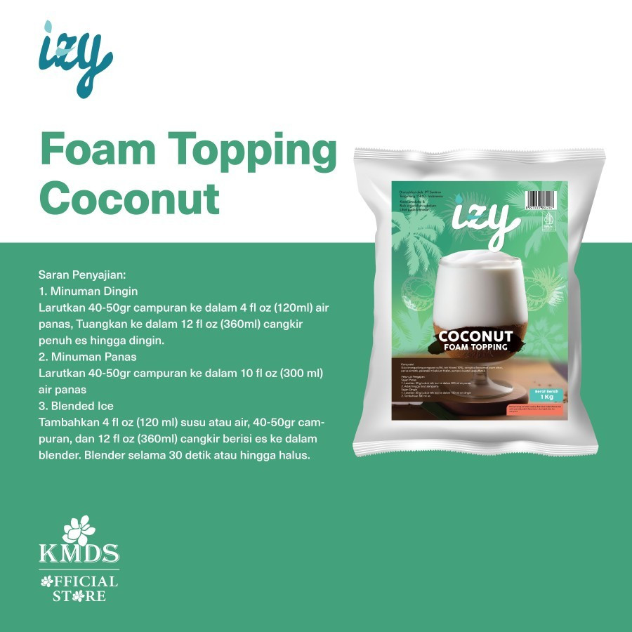 

IZY COCONUT FOAM TOPPING 1 KG 1000GR