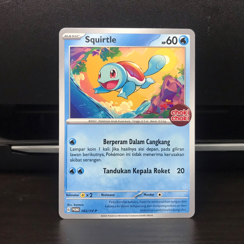 squirtle kartu Pokemon promo Choki choki