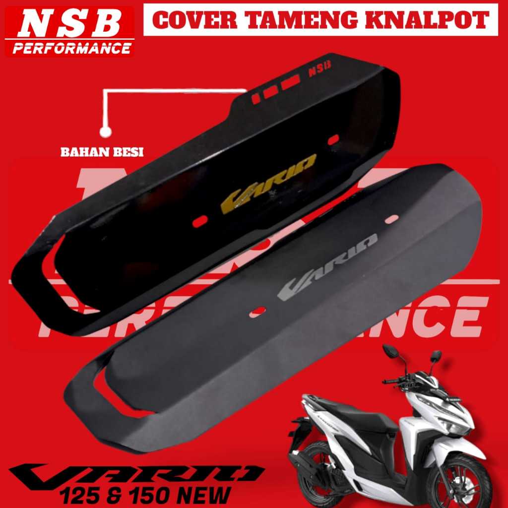 COVER TAMENG KNALPOT TUTUP KNALPOT PNP VARIO 125-VARIO 150 LED NEW 2018-2024 TUTUP KNALPOT VARIASI N
