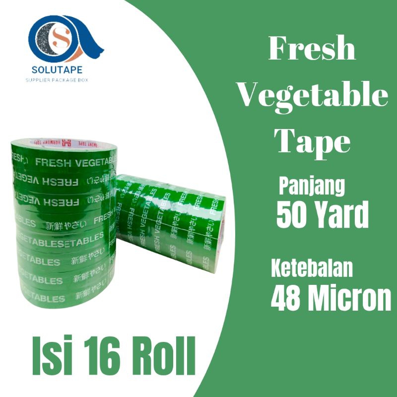 

Fresh Vegetable Tape isi 16 roll Lakban OPP Tape Isolasi Sayur Harmony Selotip Sayur TERMURAH