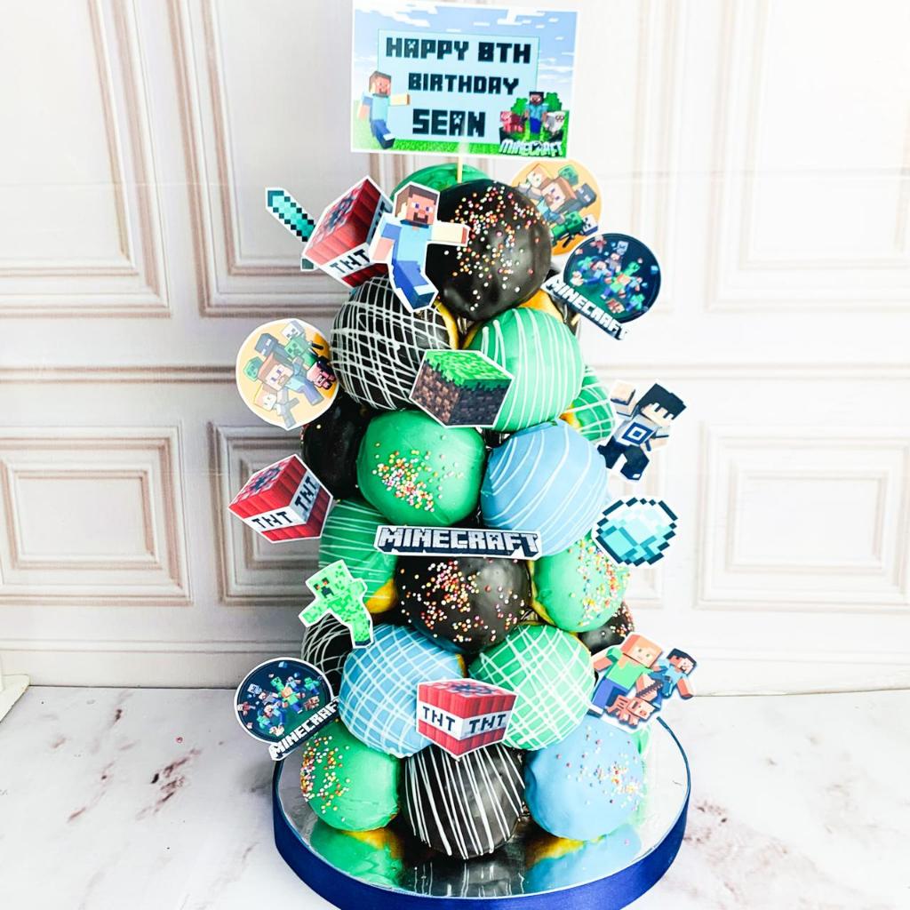 

Donat/Donat Ulang tahun/Donat Tower Tema Minecraft/Donat Birthday jakarta