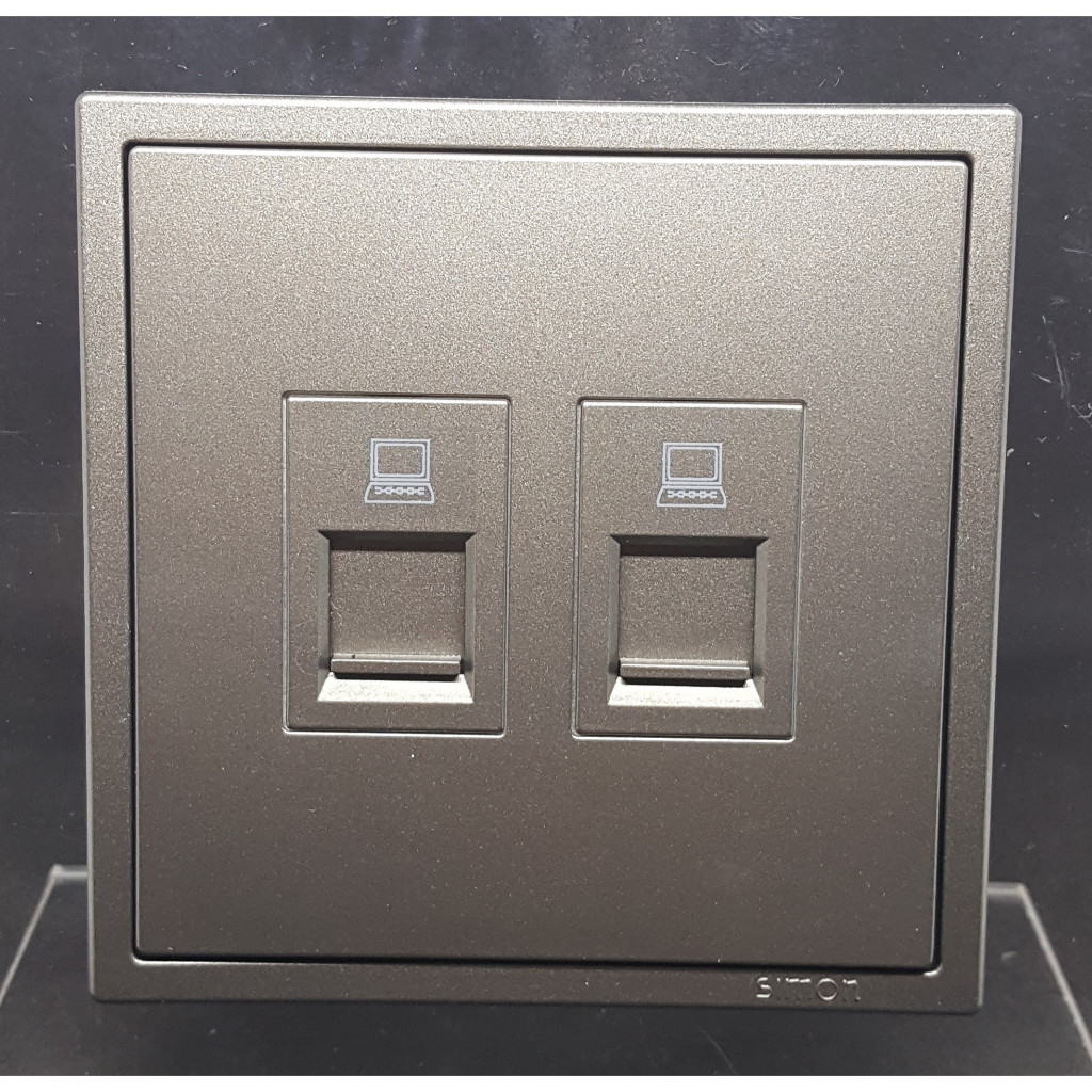 SIMON I7 GREY OUTLET DATA / OUTLET DATA (TWIN DATA CAT 6)