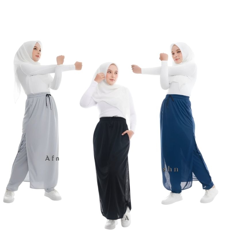 HDZ - Rok Celana Muslimah Wanita Panjang / Skrit Syari Olahraga