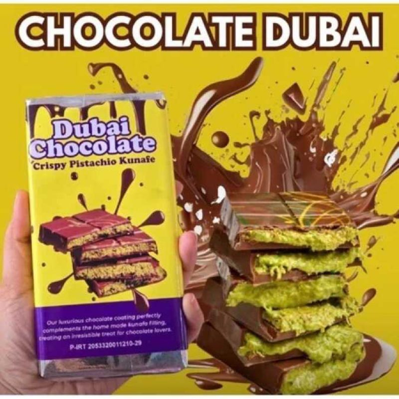 

Dubai Chocolate Crispy Pistachio Kunafa ASLI COKLAT DUBAI VIRAL SIZE BESAR
