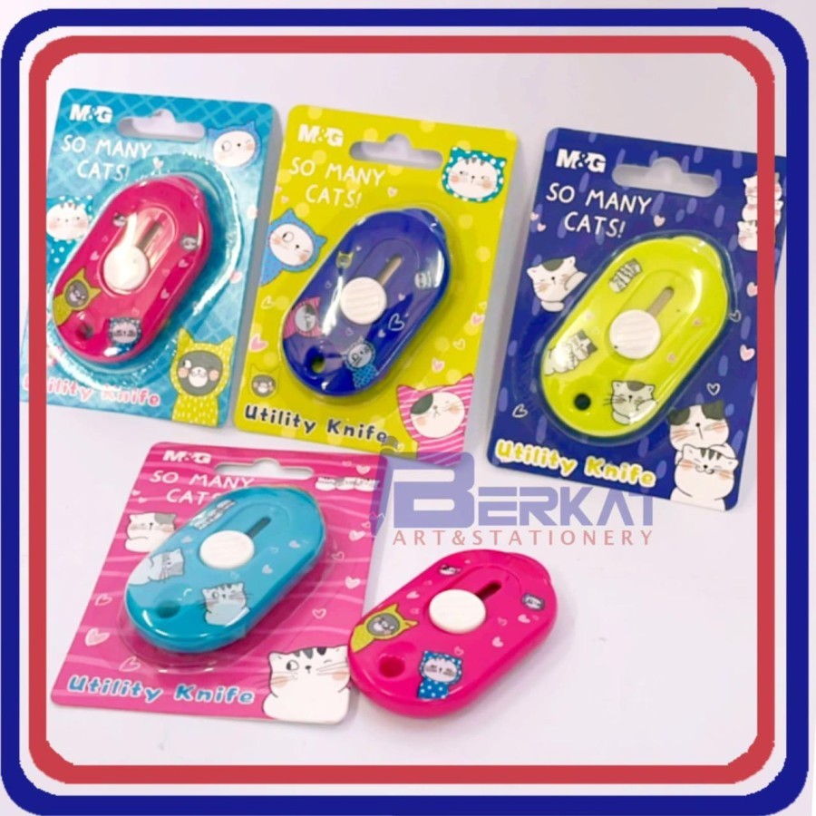 

M&G Mini Cutter Retractable Paper Knife 3.5 x 6cm SO MANY CATS