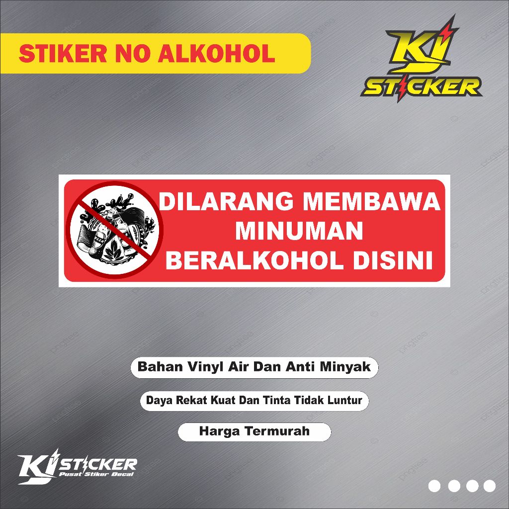 

Promo Stiker Dilarang Membawa Minuman Beralkohol / Stiker Dilarang Membawa Minuman Alkohol / Dilarang Alkohol