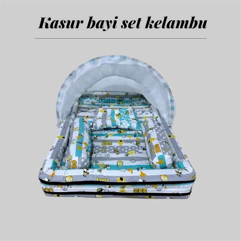 KASUR BAYI kelambu kasur kolam set kasur kolam karakter kasiur bayi kasur kolam kelambu set