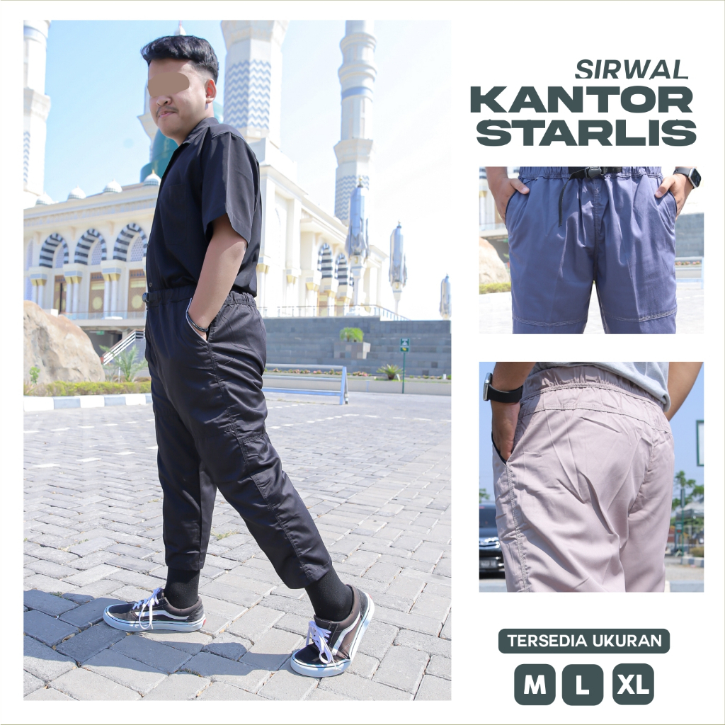 Sriwal Starlis Formal Premium Tazakka Clothes Original Katun American Drill Jahitan Rapi Keren Sunna