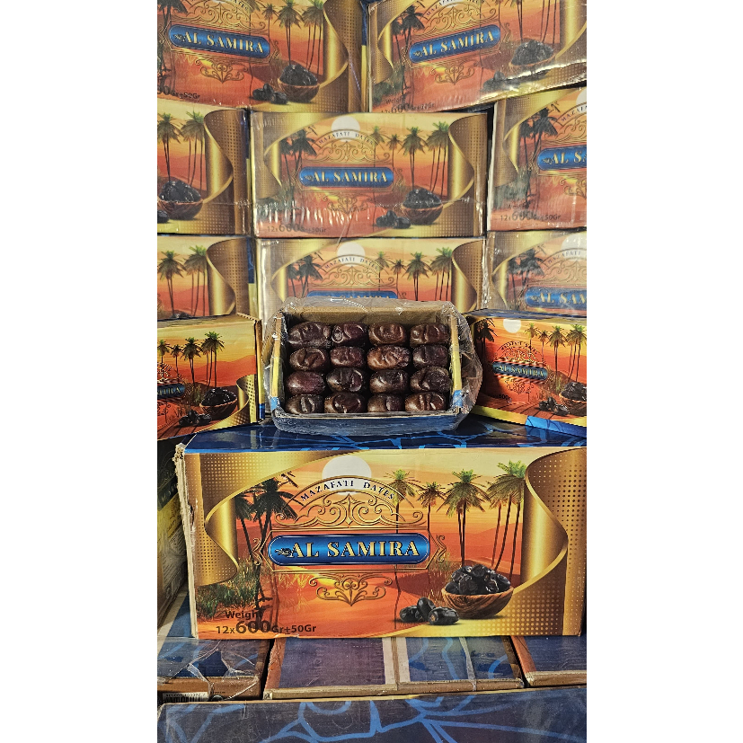 

Kurma BAM High Quality 1 Dus isi 12 Kotak 600g Jumbo Al Samira Mazafati Dates -