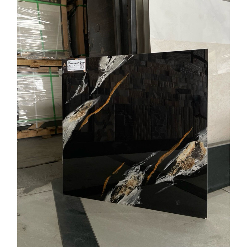 Granit Arna Devany Black Silver 60x60