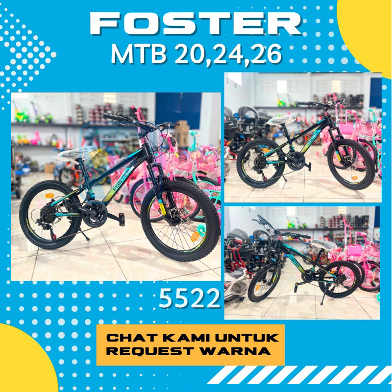 SEPEDA ANAK LAKI LAKI DEWASA MTB 20 FOSTER 5522 [ PROMO LAMONGAN ]