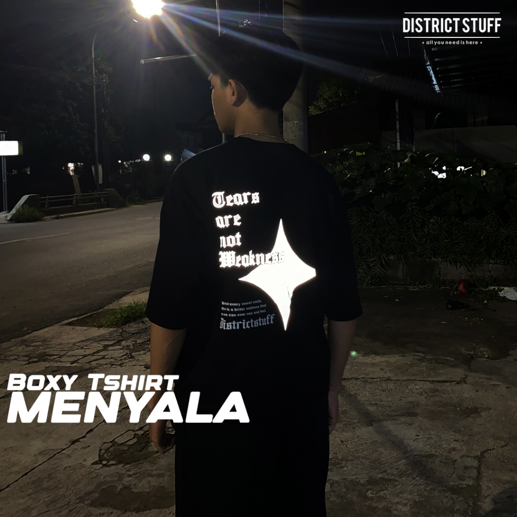 Kaos Boxy Reflektif Weakness Tshirt Boxy Menyala Dalam Gelap Pria Wanita Premium