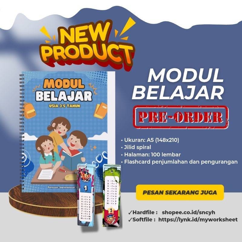 

MODUL BELAJAR USIA 3-5 TAHUN 100 LEMBAR FREE FLASHCARD PENJUMLAHAN DAN PENGURANGAN UNTUK ANAK TK