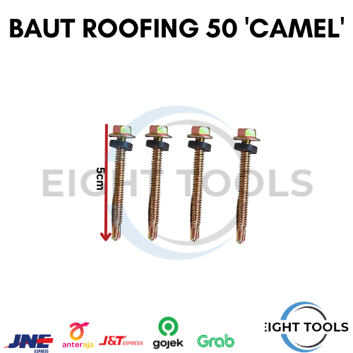 Baut Roofing / Skrup Roofing "CAMEL" 50mm, 5cm (50 pcs)