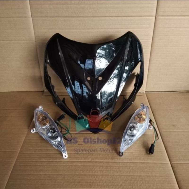 Paketan Body Depan Cover Bodi Depan Panel Dasi Tameng Depan Dan Sen Depan Jupiter mx lama jupiter mx