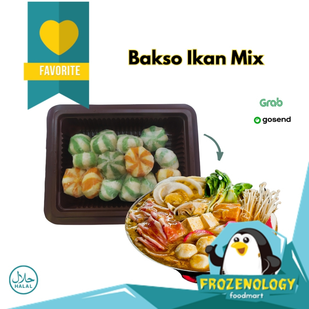 Bakso Seafood Mix Steamboat 250gr | Bakso Ikan Shabu-shabu Frozen