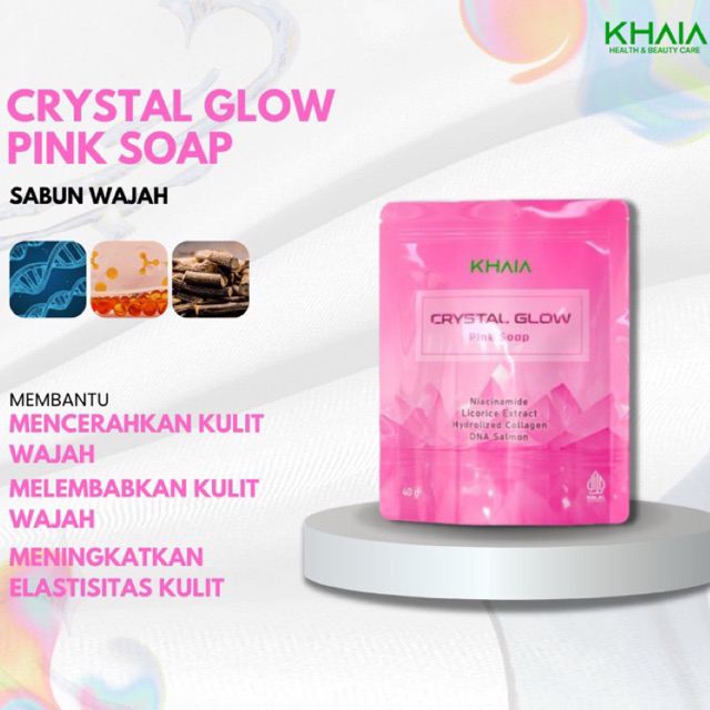 Sabun Wajah Khaia-Sabun Crystal Glow Pink Soap Khaia
