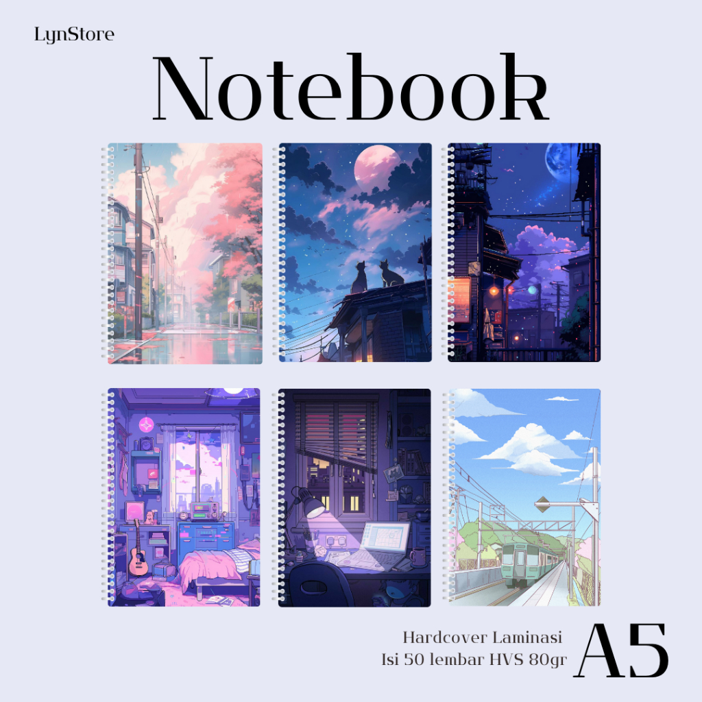 

(LS_002) Notebook A5 Hardcover Aesthetic 2 (Isi 50 Lembar Hvs + Hardcover Laminasi 2 Sisi) Buku Tulis Catatan Notebook Ring A5 Hardcover Laminasi / Notebook Journal A5 Hardcover Laminasi / Spiral Buku Agenda A5 Hardcover Laminasi