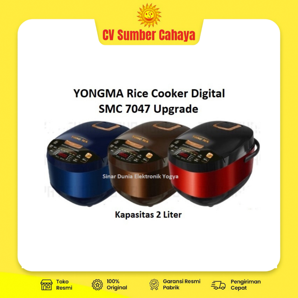 YONGMA Rice Cooker Digital 2L Magic Com SMC 7047 Upgrade SMC7047 YONG MA