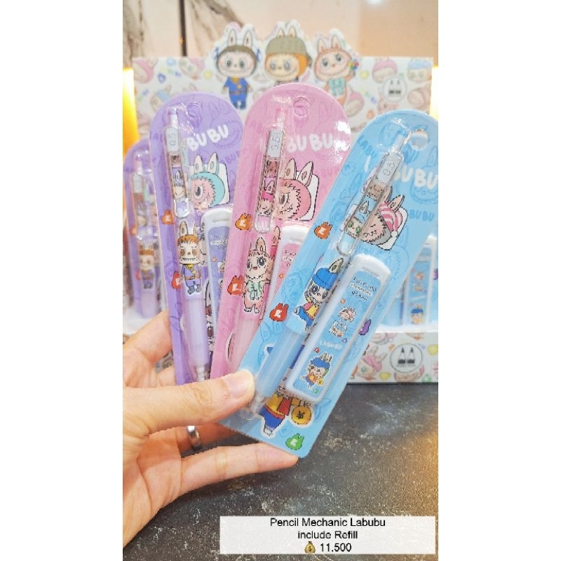 

Set Pensil Mekanik dan Isi Labubu Pencil Mechanic with Refill Pensil Cetek