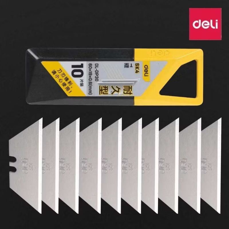 

Deli Mata Cutter Knife Blade Alloy Steel SK4 19mm 10 PCS DL-DP30