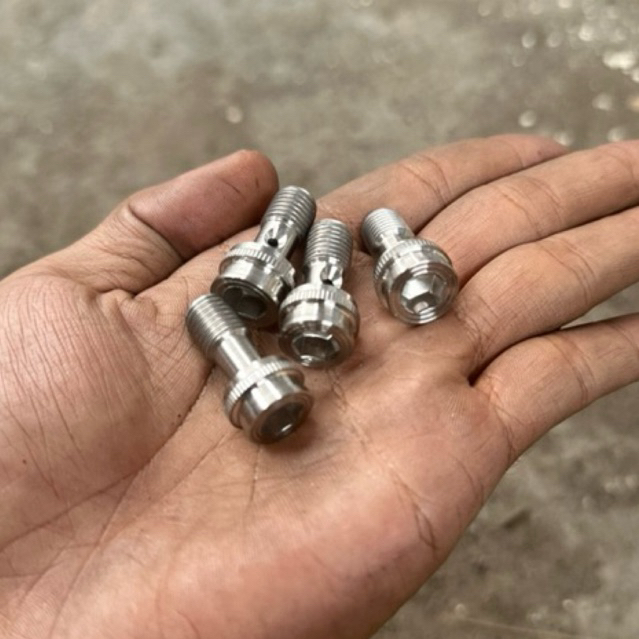 Baut banjo selang rem L stenlis handmade