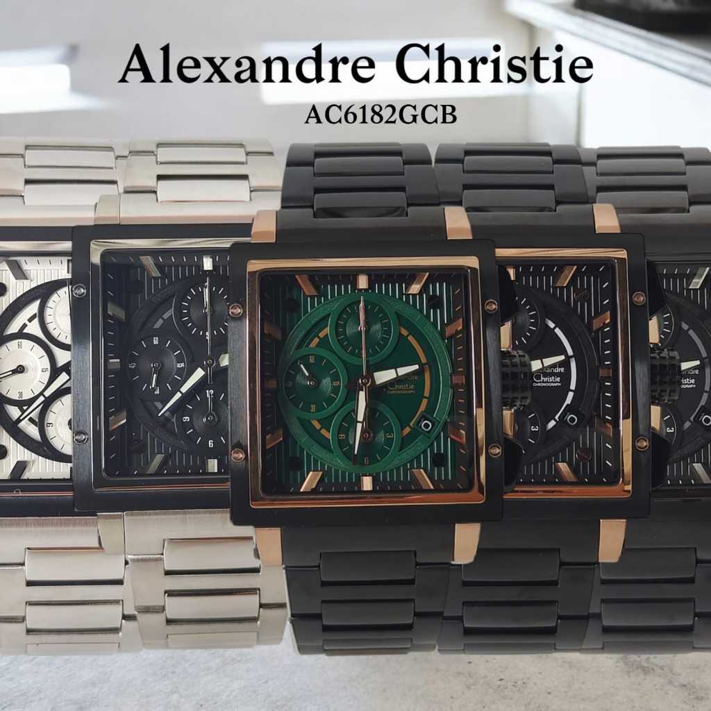Jam Pria Alexandre Christie AC6182 AC 6182 GCB Stainless Stell Strap Original Garansi Resmi Alexande