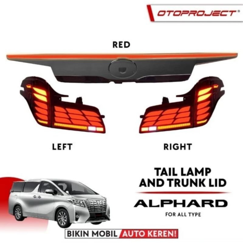 Stoplamp Alphard / Vellfire + Trunklid Lexus Style 2015 Otoproject