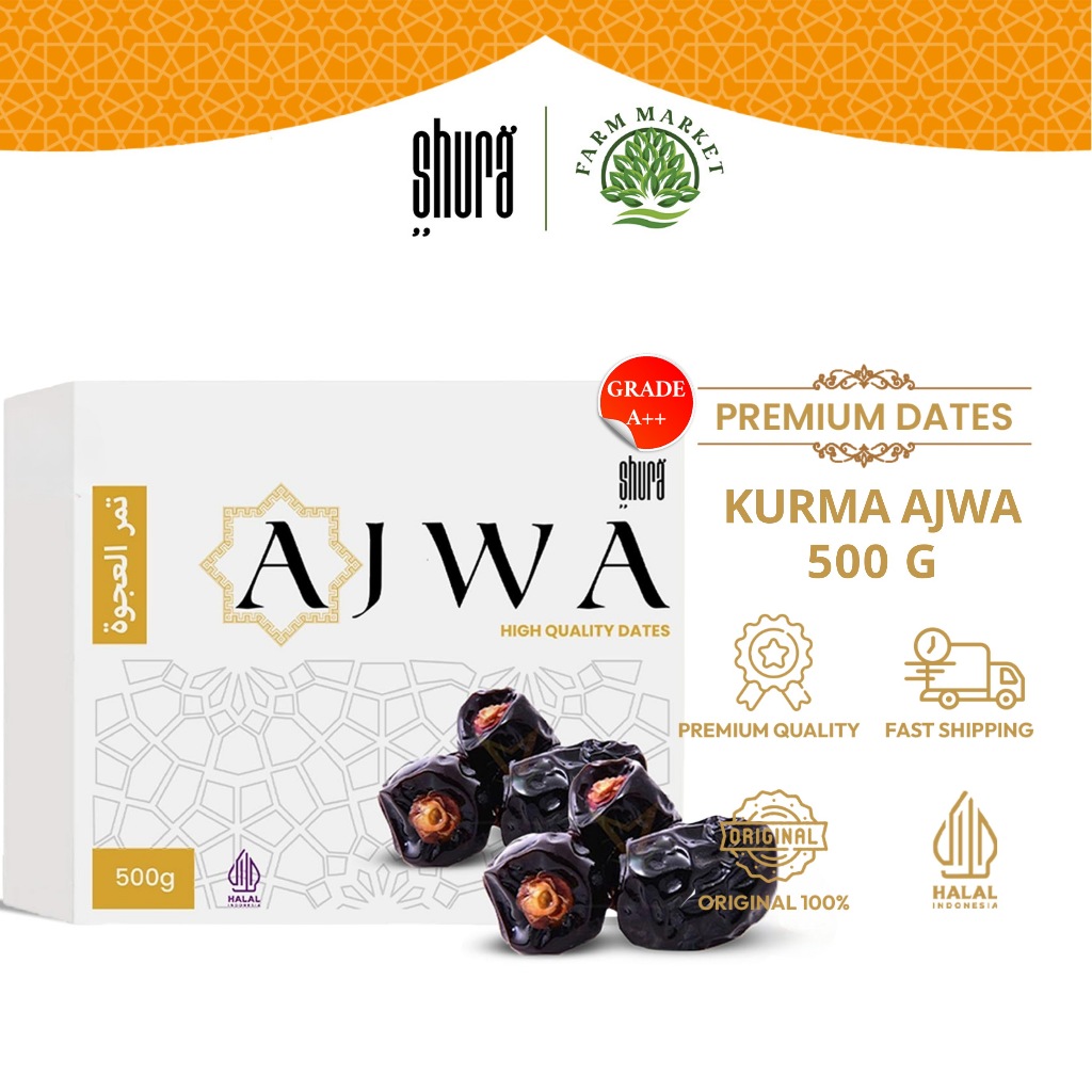 

Shura Kurma Ajwa 500gr Kurma Nabi Premium kurma 100% Original