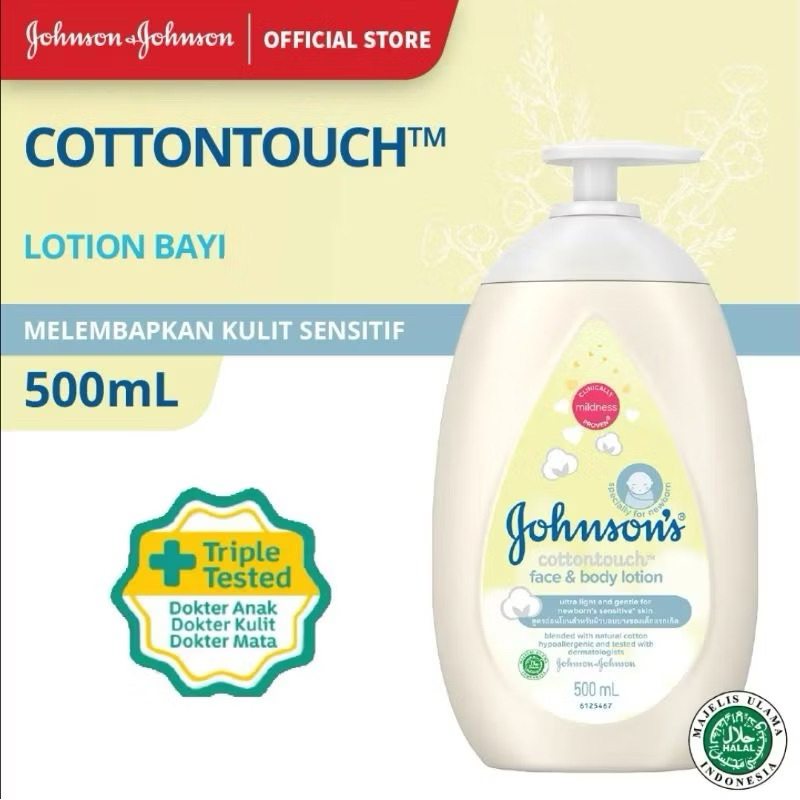 Johnson's CottonTouch Face & Body Lotion Bayi 500ml