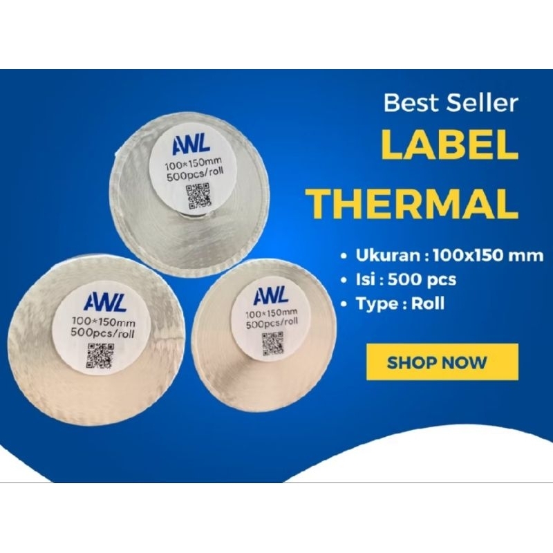 

Stiker Thermal AWL resi stiker 100 x 150 isi 500 lembar Grosir