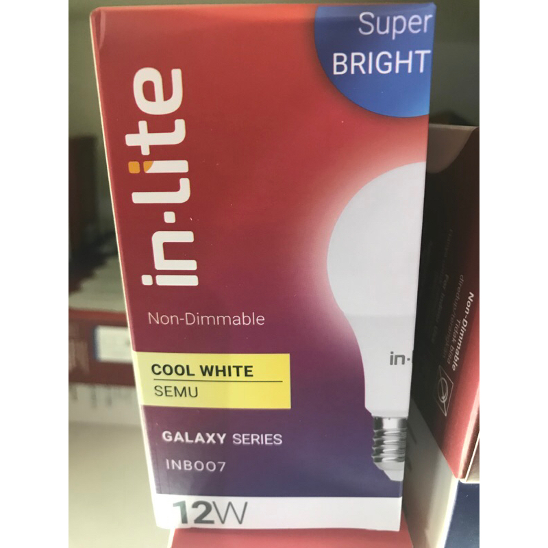 InLite Lampu Bohlam Led 12 Watt 4000k semu comfort