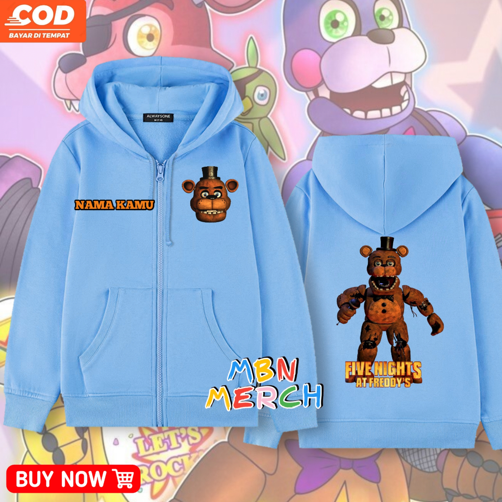 Hoodie Zipper Anak FNAF Freddy / Jaket Resleting