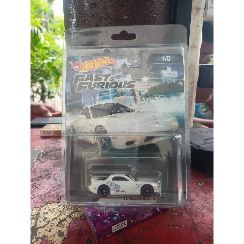 Hotwheels Premium Fast and Furious Mazda RX7 FD HKS Tanpa Protektor