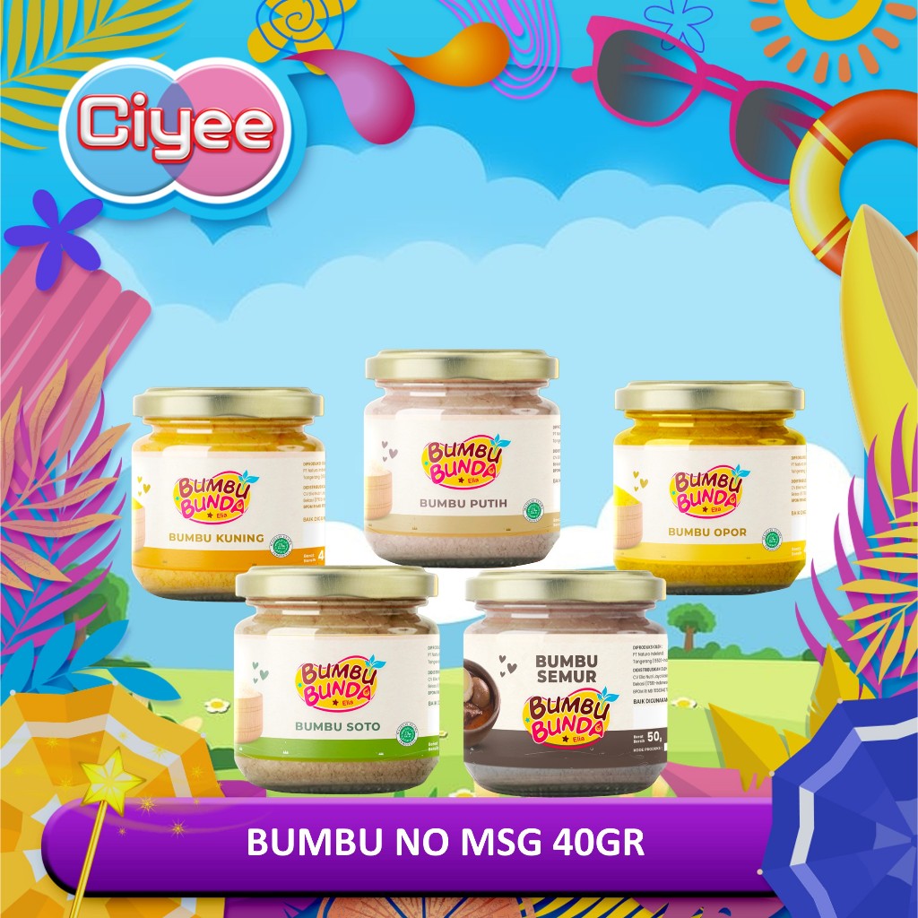 

Bumbu Bunda Elia Bumbu Non MSG 40gr / Bumbu Mpasi / Kaldu Mpasi / Kaldu Bayi / Bumbu Bayi / Ciyee
