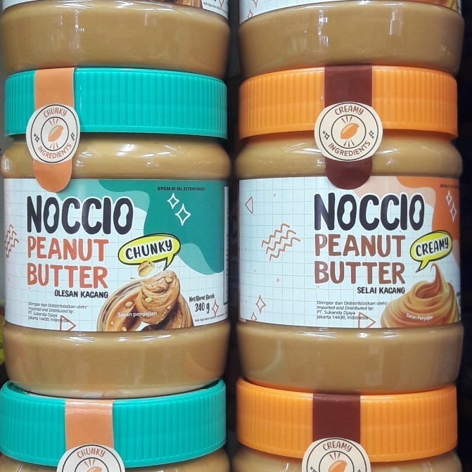 

Selai Kacang Chunky Noccio / Peanut Butter Kasar Noccio - 500 Gram
