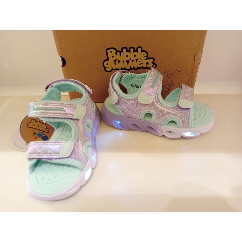 Bubble gummers Sandal Sepatu Lampu Perekat Anak2 Perempuan Model Terbaru Bahan Lembut Ringan ORIGINA