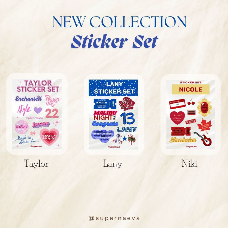 

STICKER SET LANY TAYLOR NIKI