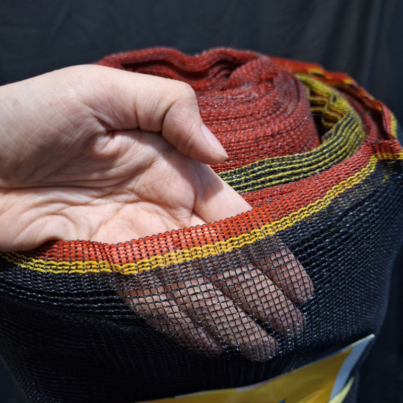 (HARGA PER METER) Waring TL / Waring Hitam anti geser cap Jangkar Marlin ukuran lebar 1.2 meter